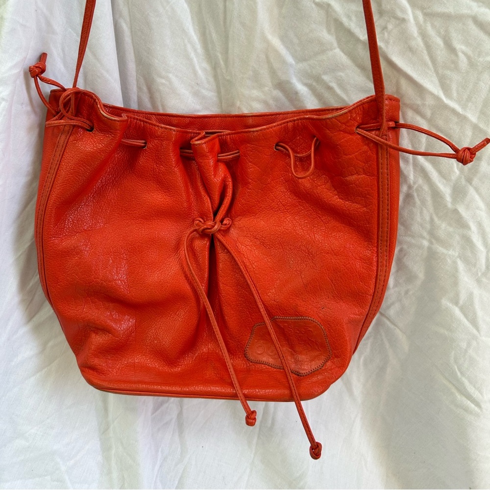 Orange Carlos Falchi Leather Bag